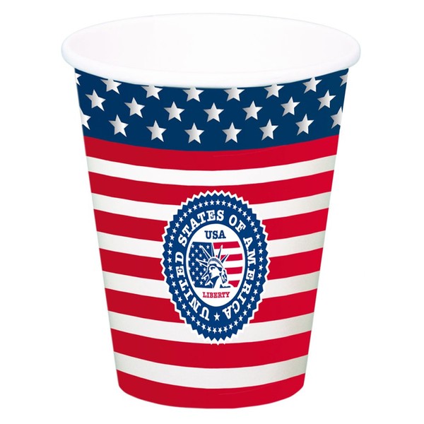 Folat – 8 Medien von Karton Aufkleber Tasse groß Amerika