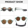 COASION Baby Polarized Round Sunglasses Flexible Rubber Shades with Strap