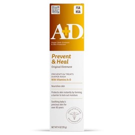 A+D Original Diaper Rash Ointment Prevents & Treats Diaper Rash, Moisturizing Skin Protectant with Vitamins A & D, Healing Skin Ointment for Dry and C