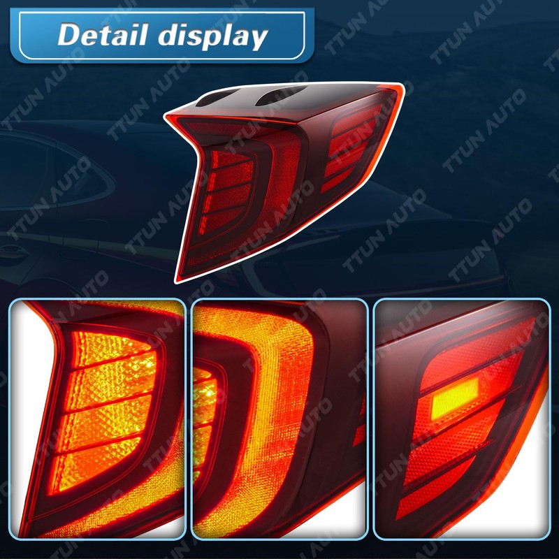 TTUN AUTO Tail Light for Hyundai Sonata 2020-2022 Lamp Replacement