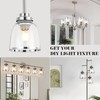 Eidonta 4 Pack Clear Glass Shade Replacements, Bell Shaped Glass