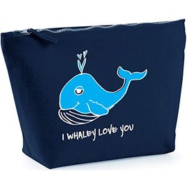 Hippowarehouse I whaley love you printed make up cosmetic wash bag 18x19x9cm