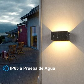 YICALE 12W LED Wandleuchte Innen/Außen,IP65 Wasserdichte Wandlampe Aluminium Außenleuchte Wand Ausenbeleutung Hauswand up and down Einstellbar Lichtstrahl für Gärten/Flure/Balkone