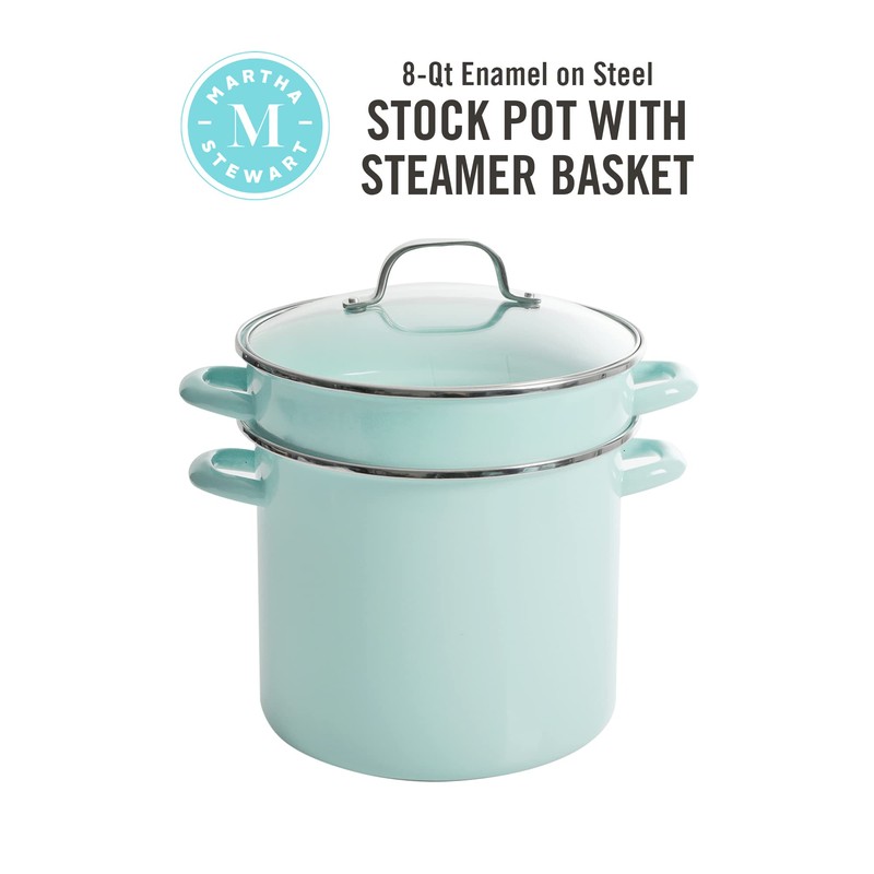 Martha Stewart Thayer 8-Quart Enamel On Steel Scratch Resistant Stock