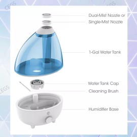 Pure Enrichment NEW Pure Enrichment PEHUMIDIF Mistaire XL Ultrasonic Cool Mist Humidifier