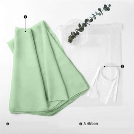 KAMEUN Chiffon Table Runner, 300 x 70 cm Table Runner, Avocado Green Chiffon Decorating, Fabric Romantic Wedding Runner, Tulle Decorative Fabric for Wedding, Bridal Shower, Baby Shower, Birthday,