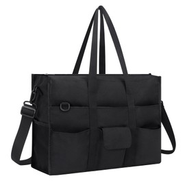 HUA ANGEL Waterproof Weekend Bag for Women and Men - Extra Large Handbag Multi-Pocket Women's Totes with Removable Shoulder Strap for Travel Beach