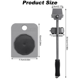 Hioph Heavy Duty Furniture Lifter with 4 Pack Moving Sliders, Furniture Movers Wheels Set 360°Rotation Furniture Sliders for Moving Heavy Furniture Appliance Refrigerator Sofa, 150KG Capacity, Gray