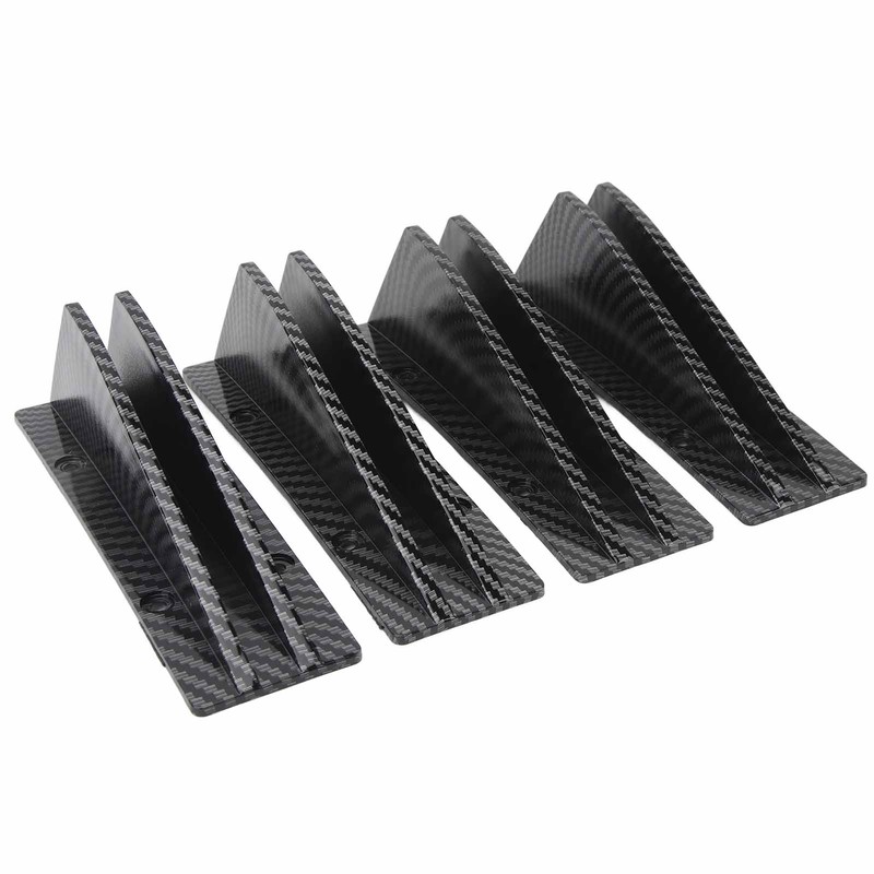 4PCS Car Rear Lower Spoiler Sporty Universal Rear Bumper Chassis