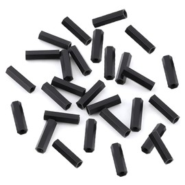 100pcs Black Nylon Spacers, Spacer Standoff, Hex Threaded M3*5Mm Black Female X Female Spacer Standoff for Electronics (M3*18mm)