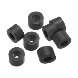 PATIKIL M8 Rubber Flat Washer, 8 Pack 8mm ID 16mm OD 10mm Thick Sealing Spacer Gasket Ring for Faucet Pipe Water Hose Fastener Bolt, Black