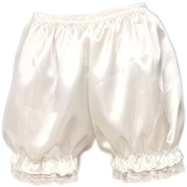 Womens Lolita Lace Pumpkin Pants Bloomers Shorts Cute Security Short Pants for Girl NK02 (White)