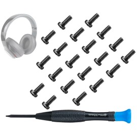 SOULWIT Replacement Headband Screws for Beats Studio 3, Studio 2, Studio 1.0, Studio Pro Headphone Headband Screws 20pcs, Easy DIY Installation - 20pcs Black