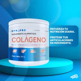 Colágeno Hidrolizado En Polvo Bpn Pro Con Ácido Hialurónico Y Ácido Fólico | Suplemento Para Piel, Articulaciones Y Cabello | Sin Sabor, Fácil De Mezclar | Belleza Y Salud Desde El Interior | 360g