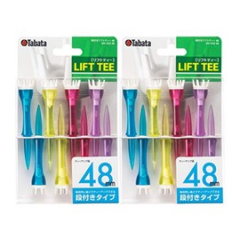 Tabata GV1412 48 2ST Golf Tee, Tiered Plastic Tee, 1.9 inches (48 mm), Set of 8 x 2