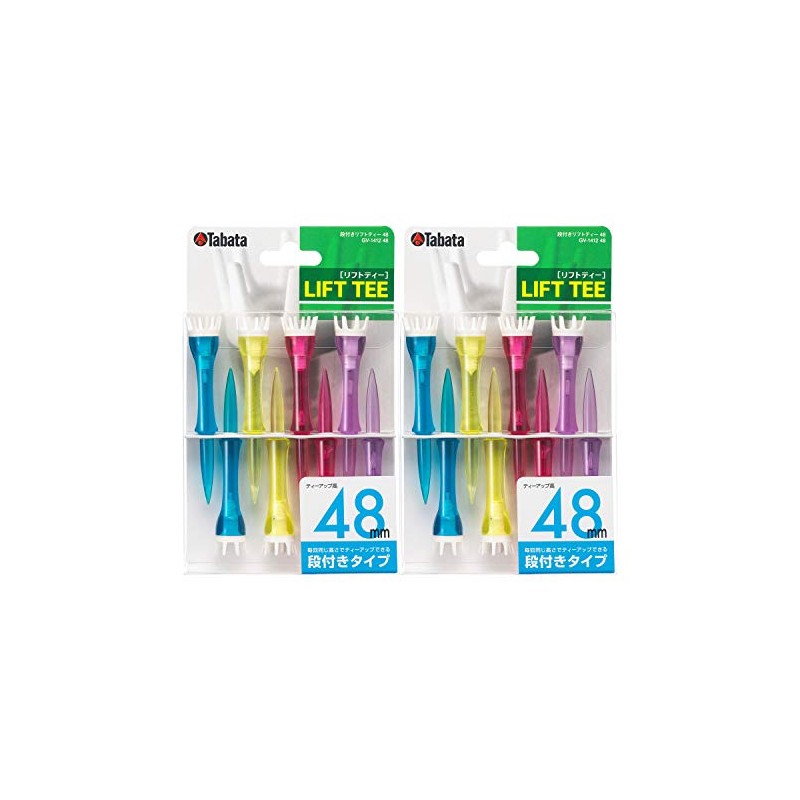Tabata GV1412 48 2ST Golf Tee, Tiered Plastic Tee, 1.9