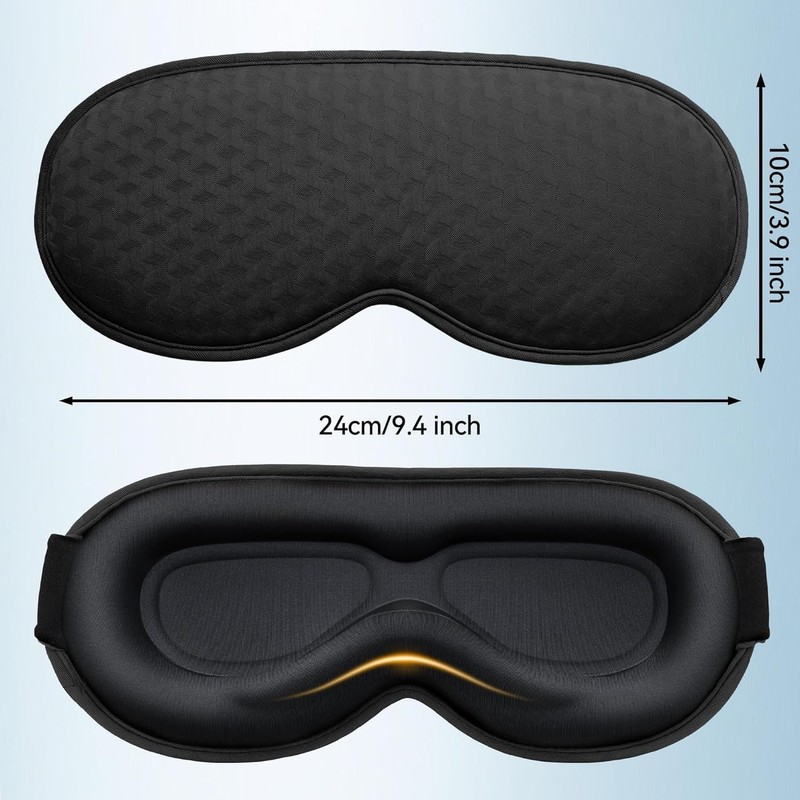 Blackout Weighted Eye Mask for Sleep: Gentle Deep-Pressure 3D Contoured