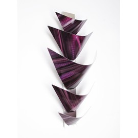 DV8 Studio Modern Abstract Metal Wall Art Sculpture Lamp LED Accent Lighting Purple Aurora Torchiere, Purple Painting Home Decor