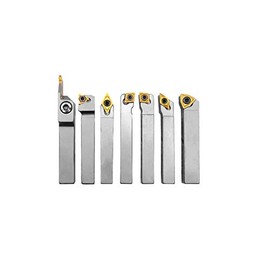 PAULIMOT 7 Piece Nickel Plated Turning Tool Set with Reversible Plates 8mm