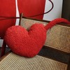 Red Heart Pillow Cartoon Plush Soft Comfortable Heart Shaped Pillow