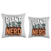 Plant Nerd Urban Gardener Succulent Echeveria Gardening Gift Throw Pillow
