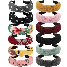 VELSCRUN 12 Pack Headbands for Women Womens Headbands Wide Headbands for Women Girls Headbands Boho Headband Headbands for Women's Hair Headbands for Girls Hair Accessories Gifts for Women