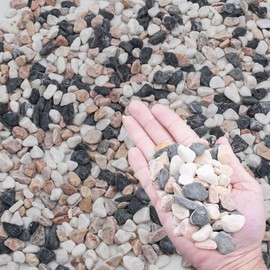 FAHAXIKI 6LB Succulent & Cactus Gravel Pebbles,1/4-3/8 Inch Natural Polished River Rocks Decorative Stones for Succulent Planters,Cactus Pots,Vases,Aquariums,Outdoor Gardening Mixed Colors