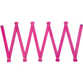 Metrie BL52 Folding Rule, Duplex Scale, 2 Metres, Colourful, pink