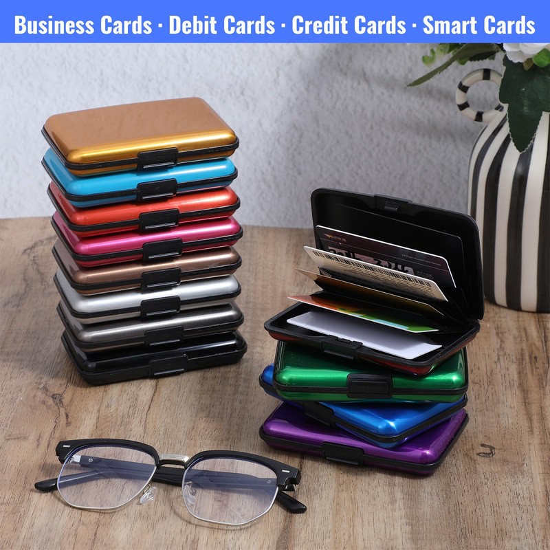 Douaowoc 12 Pcs RFID Blocking Credit Cards Holder Mini Slim