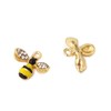 Honbay 10PCS Enamel Bee Charm Pendants with Crystal for Jewelry