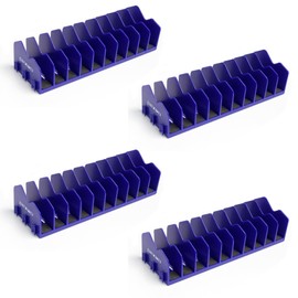 pexwo Plier Organizer, Plier Rack, Plier Holder and Cutter Organizer with Non-Slip Rubber Base, Tool BoxOrganizer, PlierOrganizer for Tool Box Drawer, 40 slots, ToolStorage, PlierRack (4 PC-Blue)