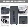 Goodpick Laundry Basket with Wheels, Laundry Hamper with Removable Wash