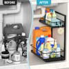 WOWBOX 2 Pack Under Sink Organizer 2 Tier Slide Out