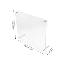 DOITOOL Acrylic CD Display Stand Mini Photo Frame Organizer for Albums Cards Clear Acrylic Design for Office Use Space Saving Storage for Vinyl Records and