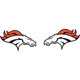 Broncos Oversized Mini Football Helmet Decals