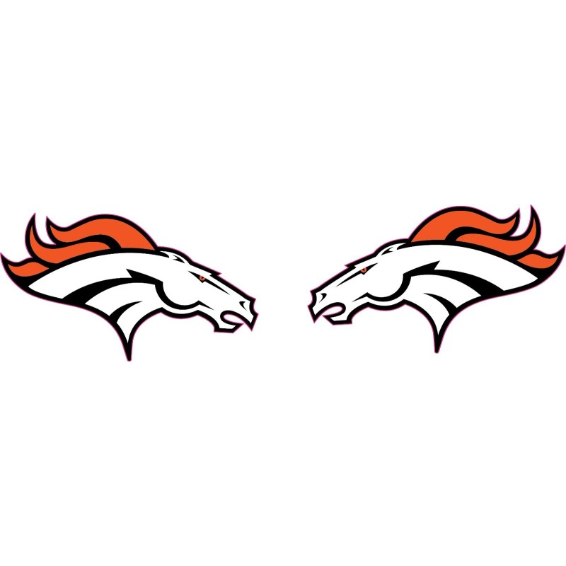 Broncos Oversized Mini Football Helmet Decals