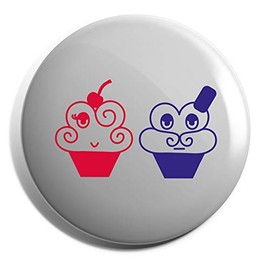 Hippowarehouse Cupcake Badge Various Sizes 38mm 50mm 75mm