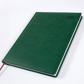 2025 Ambassador Desk Diary - Week to View - Green - Brandhide - 402