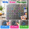 Clear Acrylic Monthly Planner for Refrigerator – Reusable Dry Erase