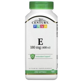 21st Century, Vitamin E, 180 mg (400 IU), 250 Softgels