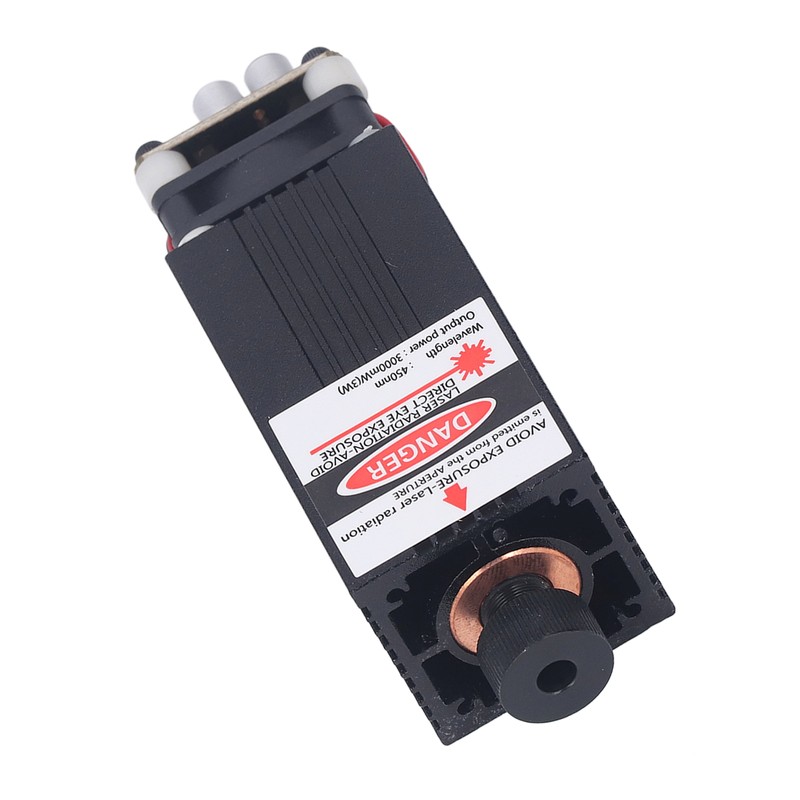 3W Engraving Laser Module 450nm Blue Light Focusable Fast Heat
