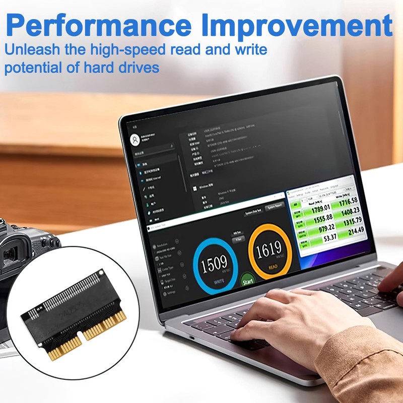 M.2 NVME SSD Adapter for MacBook, Card Converter, M.2 NVME