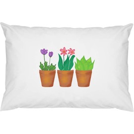 2 x 'Plants In Pots' Cotton Pillow Cases (PW00041890)