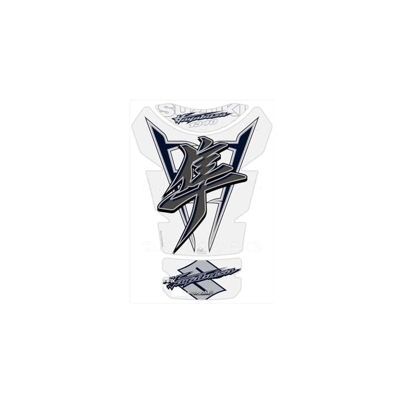 Moto Graphics Tank Pad WHT/GRY/SIL GSX1300R Hayabusa 21- MT-TS037WN