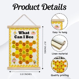 Honey Bee Classroom Posters Decor, What Can I Bee Hanging Canvas Flag Decor For Classroom Wall Door, School Positive Motivational Quotes Decorations, Back To School Posters For Class -05