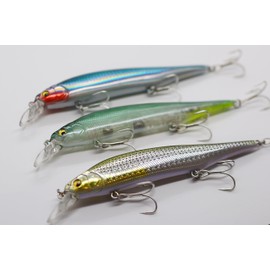 momolures X-MINNOW 80 Magnum 115mm 18.5g Sinking Jerkbait for Seabass Bass Pike Zander fishing lure (3 Pieces Assort A)