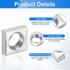 uxcell 10Pcs M4x6mmx2mm Square Nuts, Carbon Steel Zinc Plated Coarse