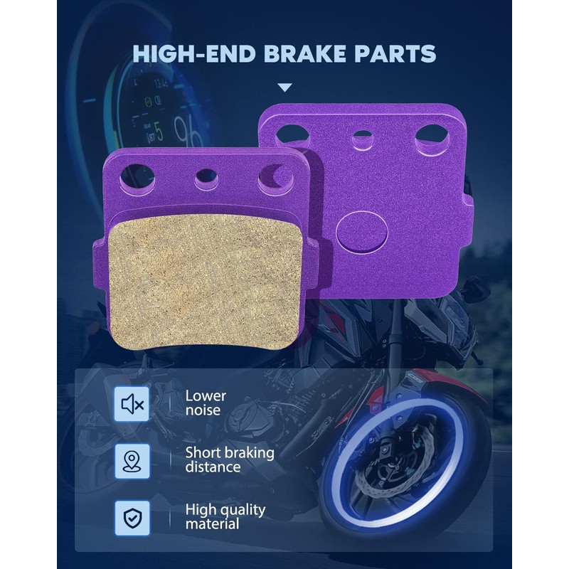 ECCPP Brake Pads Fits for 2003-2008 for Yamaha YFM 660