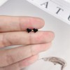 16g Black Heart Love Screw Back Small Stud Earrings for
