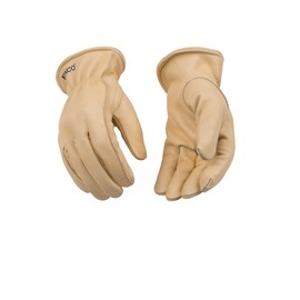KINCO 98-M Men's Impact Protection Unlined Grain Cowhide Gloves, Molded PVC, Medium, Golden